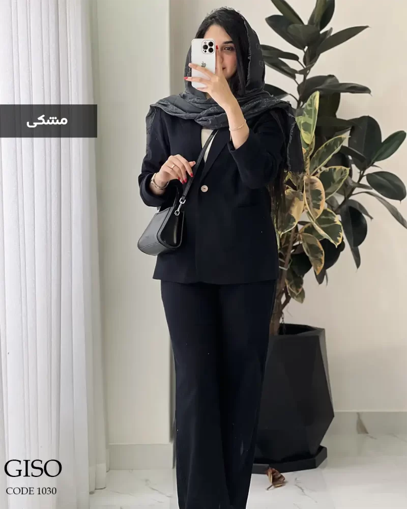 حراج کت و شلوار گیسو جنس لینن پنبه کد 1030 - تصویر 4