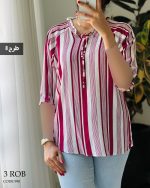 شومیز نخی آستین 3 ربع جنس کریشه کد 998 - تصویر 12