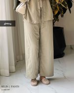 حراج شلوار بگ مدل سلین جنس اسلپ لینن کد 997