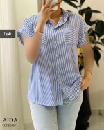 شومیز مدل آیدا جنس کار نخ تایلندی کد 1010 - تصویر 7