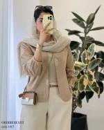 مانتو کتی مدل اردیبهشت جنس لینن خامه دوزی شده کد 1015