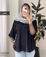 شومیز مانتویی صنم جنس بابوس ۳ نخ درجه یک کد 1016 - تصویر 4