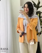 کت مدل رها جنس لینن کنفی کد 1028 - تصویر 10