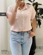 شومیز مدل آیدا جنس کار نخ تایلندی کد 1010 - تصویر 2