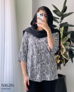 شومیز نگین جنس نخ تایلندی گرم بالا کد 1020