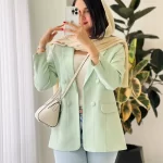 کت زنانه مازراتی رنگ سبز پاستیلی