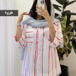 حراج شومیز مانتویی سورا جنس نخی کد 1026