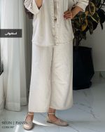 حراج شلوار بگ مدل سلین جنس اسلپ لینن کد 997 - تصویر 2