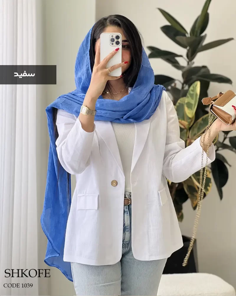 کت مدل شکوفه جنس لینن اسلپ درجه یک کد 1039 - تصویر 7