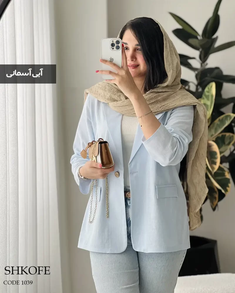 کت مدل شکوفه جنس لینن اسلپ درجه یک کد 1039 - تصویر 5