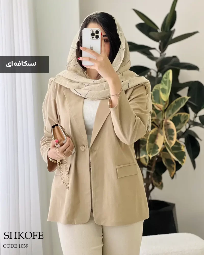 کت مدل شکوفه جنس لینن اسلپ درجه یک کد 1039 - تصویر 6