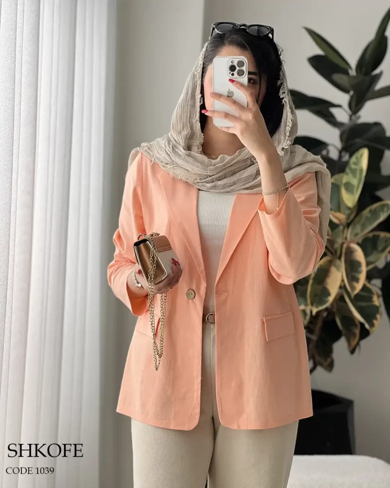 کت مدل شکوفه جنس لینن اسلپ درجه یک کد 1039 - تصویر 2