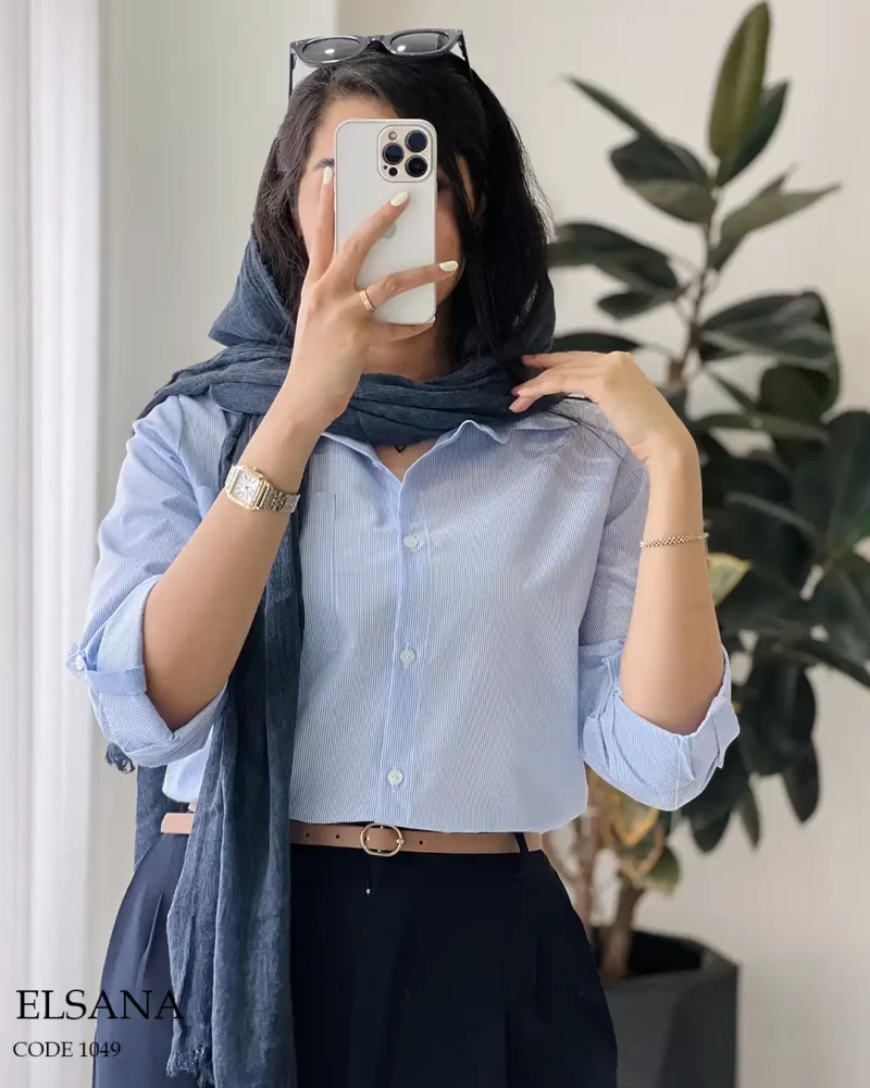 شومیز مانتویی السانا جنس داکرون نخ کد 1049 - تصویر 4