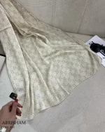 شال ابریشم جنس حریر ابریشم دو تیکه کد 1034 - تصویر 2