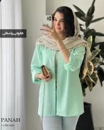 شومیز مانتویی مدل پناه جنس داکرون نخ کد 1043 - تصویر 4