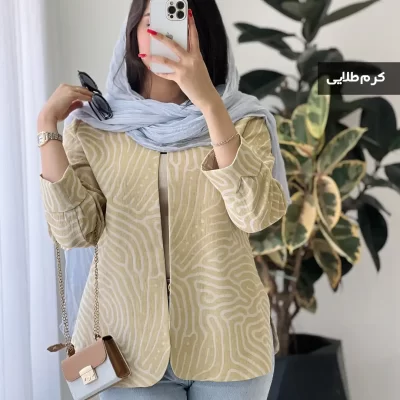 کت مدل آسمان جنس لینن طرح دار کد 1041