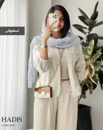 کت مدل حدیث جنس لینن ترک سوزن دوزی کد 1035