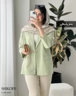 کت مدل شکوفه جنس لینن اسلپ درجه یک کد 1039 - تصویر 4