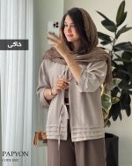 حراج مدل پاپیون جنس لینن ژاکارد کد 1052 - تصویر 3