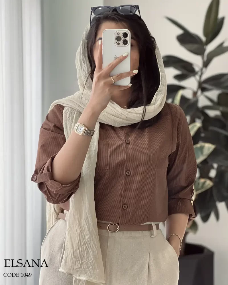 شومیز مانتویی السانا جنس داکرون نخ کد 1049 - تصویر 7