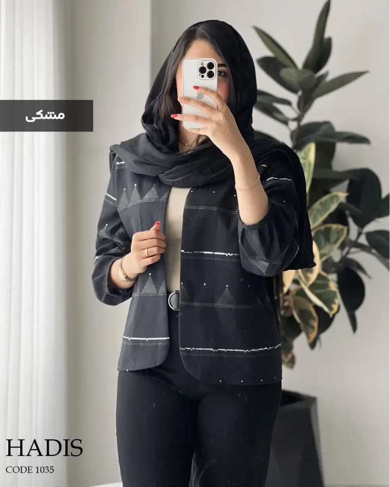 کت مدل حدیث جنس لینن ترک سوزن دوزی کد 1035 - تصویر 2