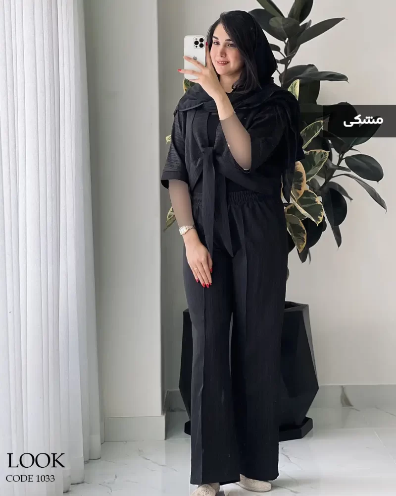 حراج مدل لوک جنس لینن لوک آبشاری کد 1033 - تصویر 3