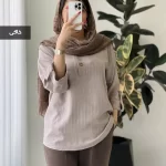 شومیز مانتویی مدل لیدو جنس لینن ژاکارد کد 1044