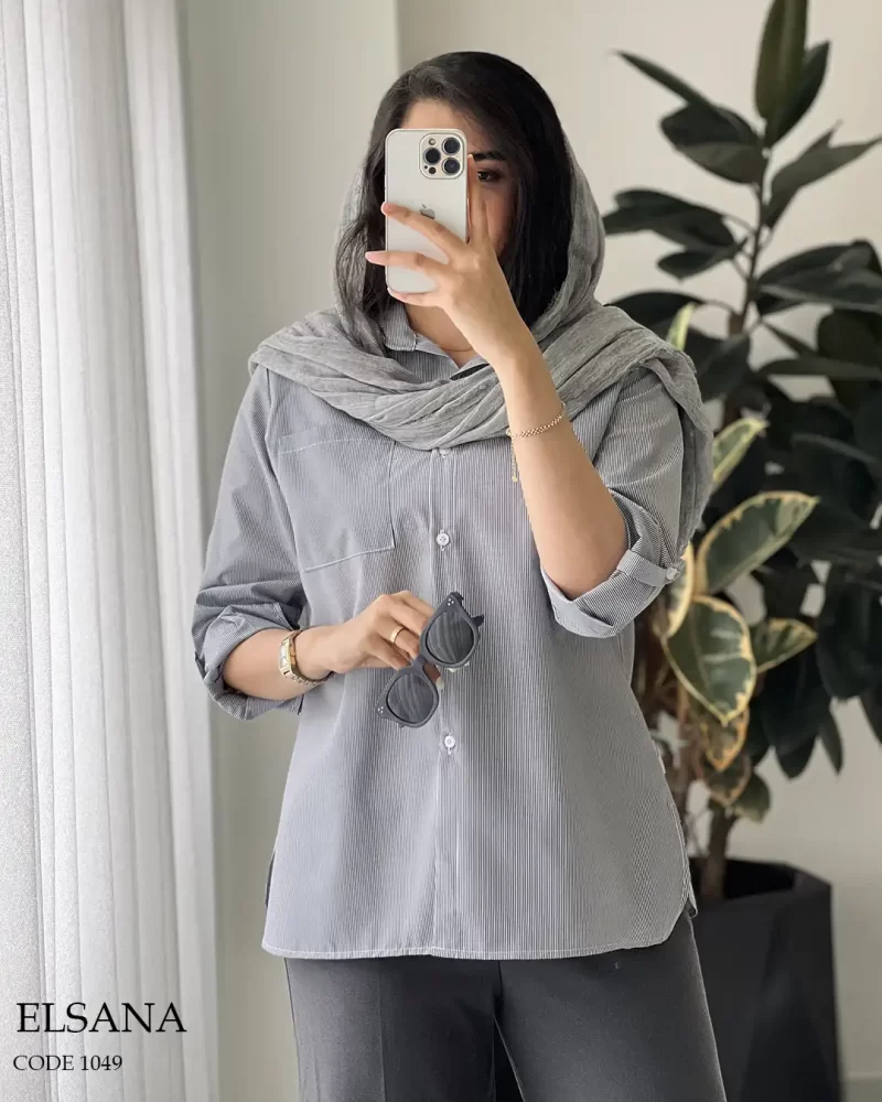 شومیز مانتویی السانا جنس داکرون نخ کد 1049 - تصویر 5