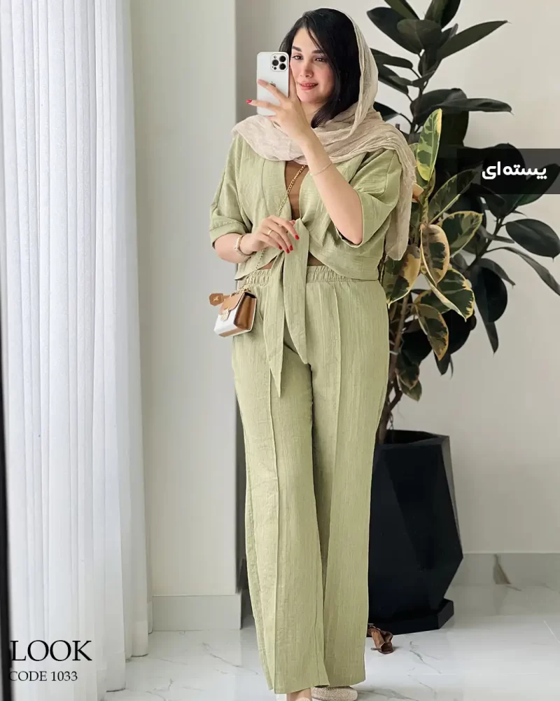 حراج مدل لوک جنس لینن لوک آبشاری کد 1033 - تصویر 6