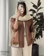 شومیز مانتویی السانا جنس داکرون نخ کد 1049 - تصویر 3