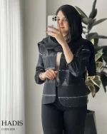 کت مدل حدیث جنس لینن ترک سوزن دوزی کد 1035 - تصویر 6