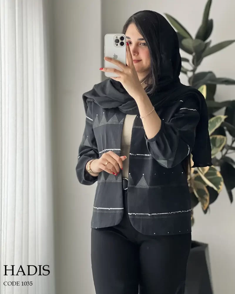 کت مدل حدیث جنس لینن ترک سوزن دوزی کد 1035 - تصویر 6