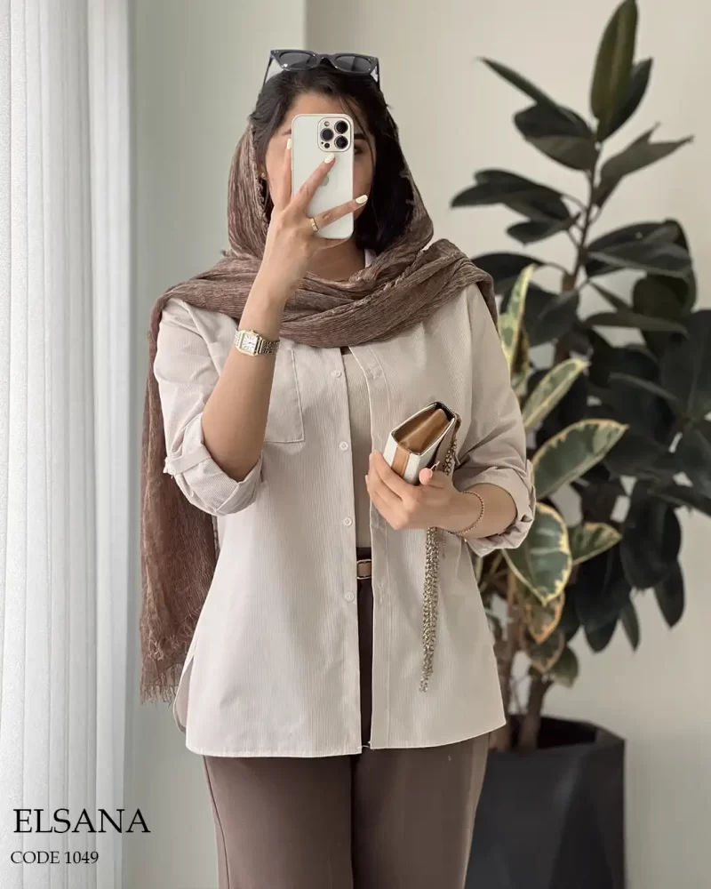 شومیز مانتویی السانا جنس داکرون نخ کد 1049 - تصویر 8