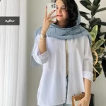 شومیز مانتویی مدل پناه جنس داکرون نخ  کد 1043