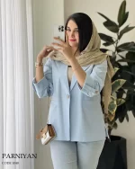 حراج کت مدل پرنیان جنس لینن پنبه کد 1048 - تصویر 6