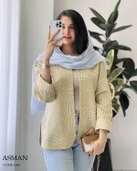 کت مدل آسمان جنس لینن طرح دار کد 1041 - تصویر 8