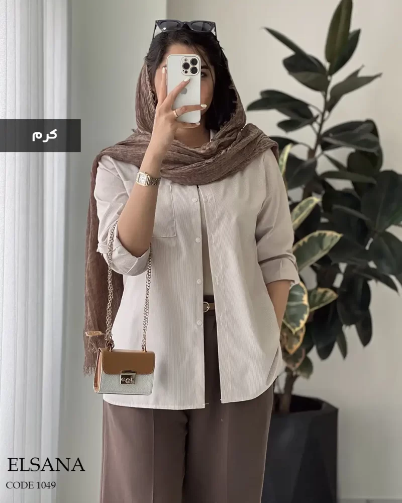 شومیز مانتویی السانا جنس داکرون نخ کد 1049 - تصویر 2