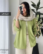 شومیز مانتویی مدل پناه جنس داکرون نخ کد 1043 - تصویر 5