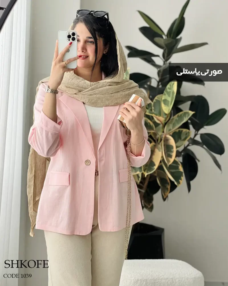کت مدل شکوفه جنس لینن اسلپ درجه یک کد 1039 - تصویر 3
