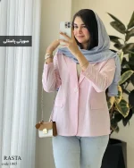 کت لینن زنانه رنگ صورتی پاستلی