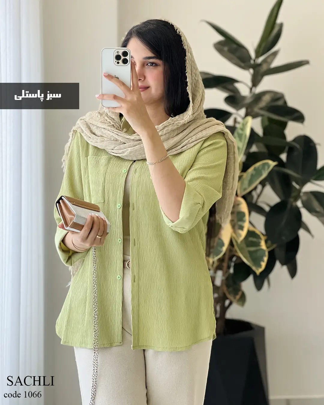 25612566 حراج مدل ساچلی 1 جنس دلیسه پنبه کد 1066 - تصویر 1