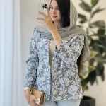 کت مدل بنفشه جنس لینن ژاکارد دورو کد 1060