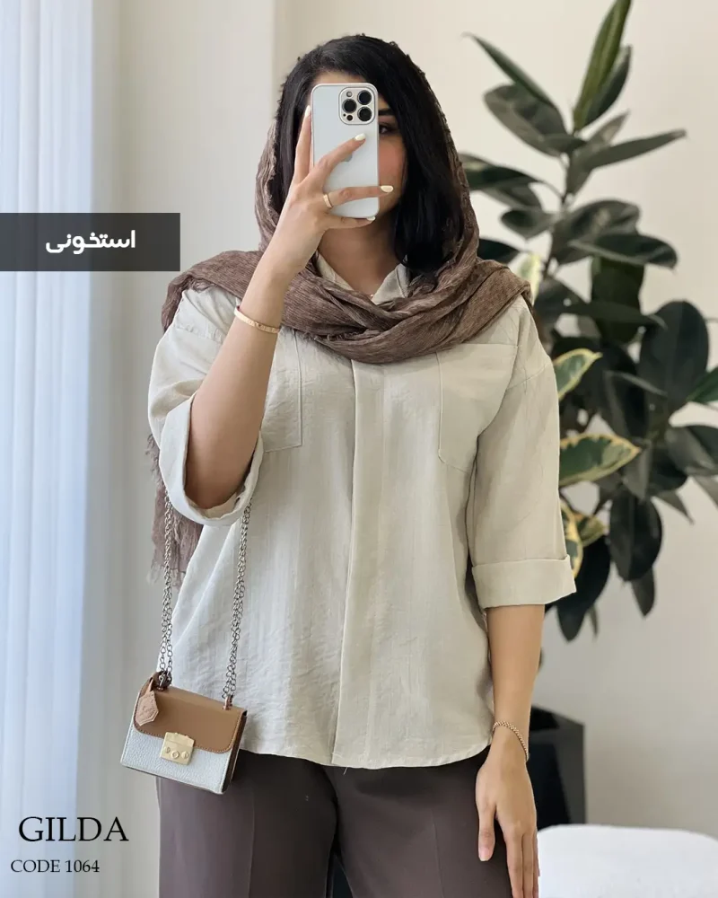 حراج مدل گیلدا جنس لینن صوفیا کد 1064 - تصویر 2