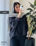 شومیز مانتویی مدل آنا لینن ژاکارد کد 1056 - تصویر 2