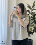 حراج مدل گیلدا جنس لینن صوفیا کد 1064 - تصویر 8