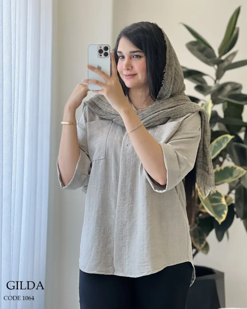 حراج مدل گیلدا جنس لینن صوفیا کد 1064 - تصویر 8