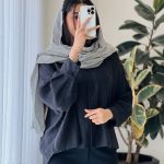 شومیز مانتویی مدل آنا لینن ژاکارد کد 1056