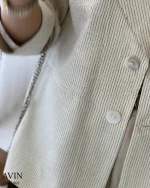 کت مدل آوین جنس لینن زارا کد 1068 - تصویر 6