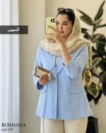 حراج کت مدل روشنا جنس لینن پنبه کد 1075 - تصویر 5