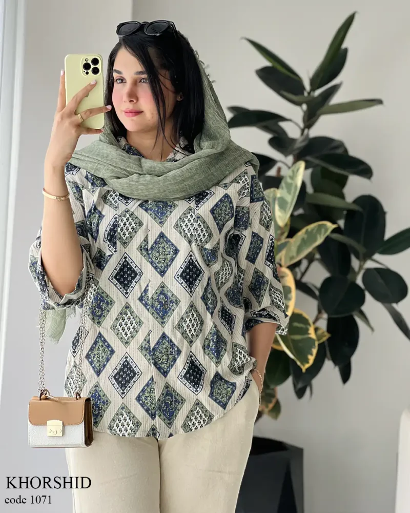 حراج مدل خورشید جنس لینن کوک دوزی  کد 1071 - تصویر 5